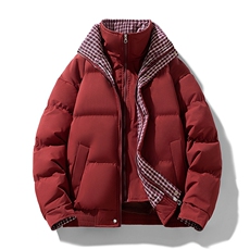 冬季新品得物美式潮流高品质格子加绒加厚棉衣外套棉服MY5566-P88，男装棉衣，星座610B-1
