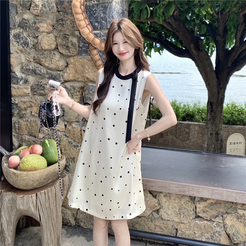 2026夏季新款温柔风印波点连衣裙女182-8710P135K198,女装连衣裙,帛香坊