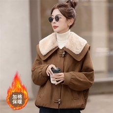 （现货）时尚潮流舒适柔和皮毛一体棉外套，女装棉衣/棉服，韩蔻秀