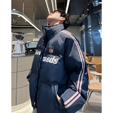 美式撞色棉服加厚保暖棉袄冬季宽松休闲棉衣外套潮，男装棉衣，星座716-4