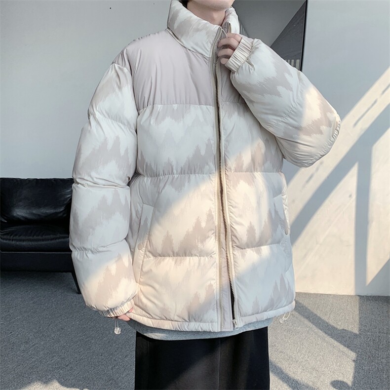 棉服男潮拼色情侣上衣港风加厚保暖宽松立领外套M0780-P90,男装棉衣,星座308B-2