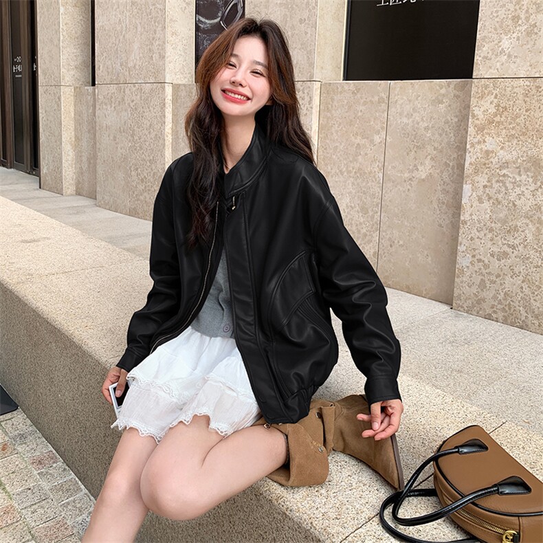 现货2025新美拉德复古皮衣外套203P135K208,女装皮衣,浙宝203