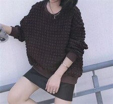 欧韩泡泡圆领卫衣，女装卫衣/绒衫，1+1 MAIN ROAD