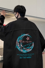 牛仔夹克男大码牛仔外套男茄克NJ77341-P60加绒款-P75，男装夹克，电商A040