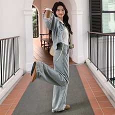 新款牛仔长裤套装-款号9916-P165-K238，女装套装/套裙，浙宝305