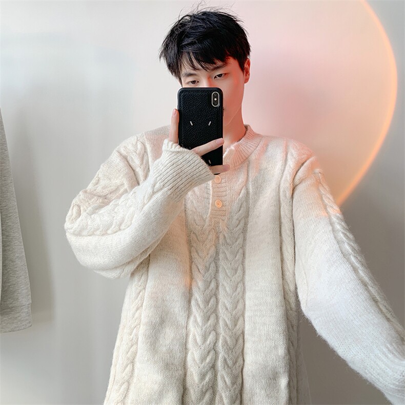 毛衣男秋冬新款港风宽松针织毛衫MYA5-P65，男装针织衫/毛衣，星座214-3