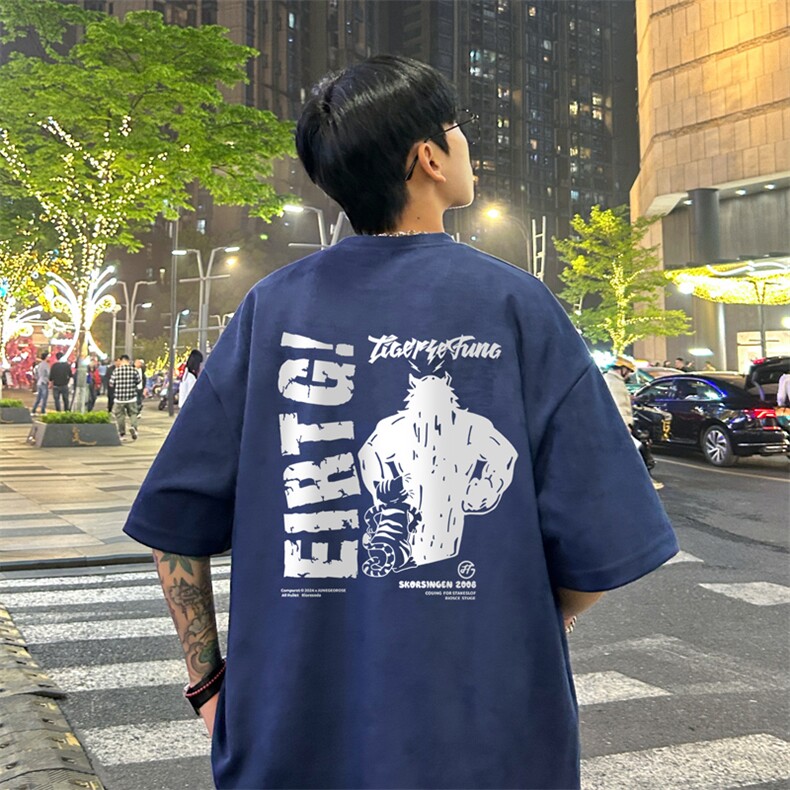 量大优  供视频  重磅麂皮绒短袖T恤男JPDX241-特P19图片