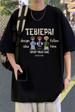 T789P26夏季新品港风高街美式短袖T恤宽松ins重磅纯棉体恤，男装T恤，星座304A