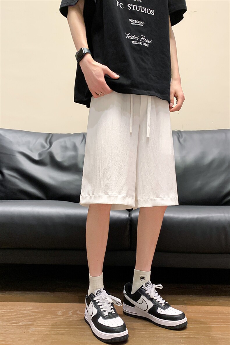 8XL-M特大码冰丝透气垂感短裤男篮球运动五分裤DK1507P30控48,男装休闲裤,电商D206-1