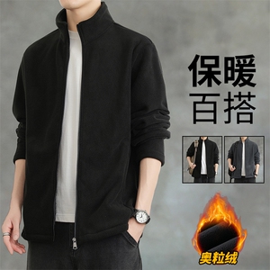 K907-P65 M-8XL大码重磅秋冬双面绒男生港风夹克开衫学生图片