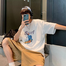 短袖新款青春流行潮流潮T恤夏季男标准圆领卡通动漫时尚潮牌，男装T恤，星座716-2