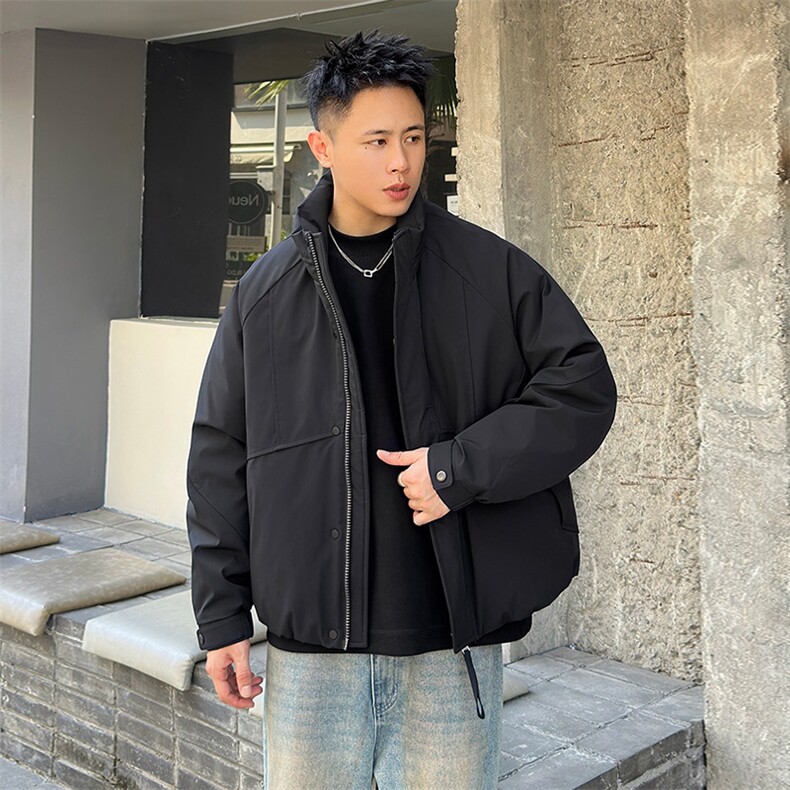 2025新标90白鸭绒冬季男立领高品质羽绒服大码外套302-P280图片