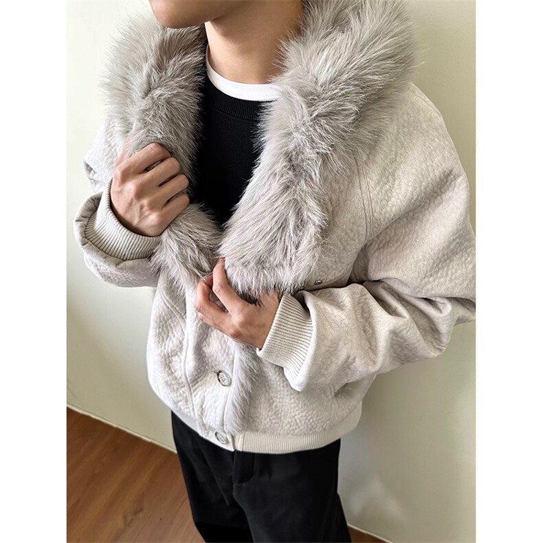 网图有货苍狼座山雕毛领棉服外套男女宽松棉衣男女A1115-P135,男装棉衣,星座1505