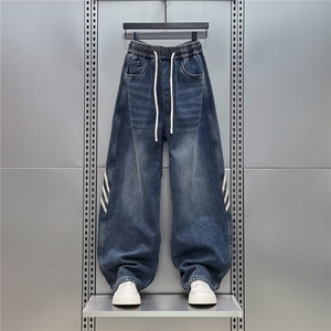 1506-1/KB8331/P53牛仔裤男款春季显瘦美式复古弯刀牛仔长裤百搭,梨形身材妹子显瘦穿衣搭配技巧图片