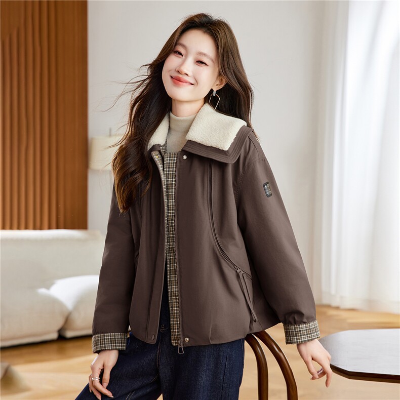 现货！2025冬季新款加绒加厚棉衣棉服女,女装棉衣/棉服,慕咨
