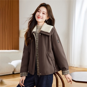 现货！2025冬季新款加绒加厚棉衣棉服女图片