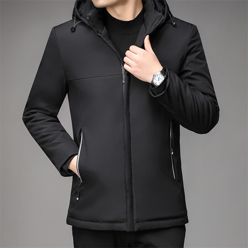 DMF368钱塘2020-2冬季厚款连帽中年男士简约冬季厚款羽绒服P97,男装棉衣,钱塘207-2