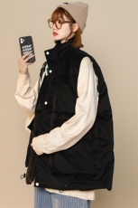 冬款潮中性风加棉马甲背心棉服立领纯色外套男士8156-P95控价118，男装背心/马甲，电商A441-1