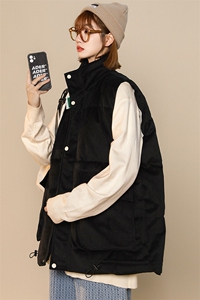 冬款潮中性风加棉马甲背心棉服立领纯色外套男士8156-P95 控价118图片