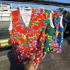 MJ02男女休闲大码盘扣风马甲外套情侣装结婚喜庆团队服新中式，女装短外套，星座115A(原星座507）