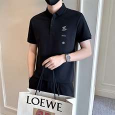 店主风社会小伙男士刺绣翻领POLO衫男保罗衫上衣301A-1/PL122/P55，男装Polo衫，星座301A-1