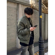 冬季美式高街夹衣服男款飞行员棒球工装外套痞帅潮牌MY6102，男装工装外套，星座208-5