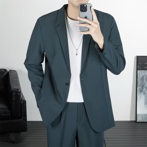 西装外套男士春秋季新款潮流宽松小单西休闲商务西服男 TK71图片