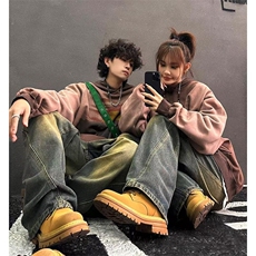 【网图】现货美式高街牛仔裤男潮牌个性宽松休闲裤N3065-P55，男装休闲裤，电商D202-1