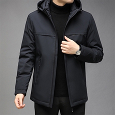 AN9835钱塘2020-3秋冬中老年男士商务休闲连帽羽绒服外套货稳P210，男装羽绒服，钱塘207-3