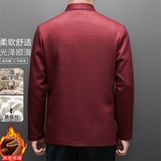 常货冬款中老年山羊绒含加绒唐装外套男中年新中式唐装，男装民族服装，钱塘723
