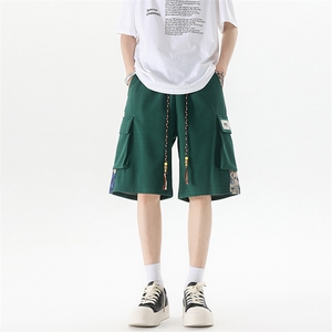 8XL-M 华夫格针织短裤男夏季风宽松潮流休闲四五分裤DK1540P45图片