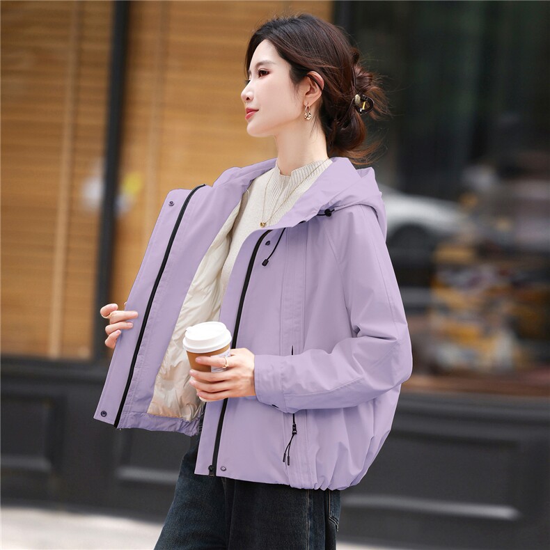 高级感羽绒服女短款秋冬2025新款流行小个子时尚减龄连帽外套,女装羽绒服,丽影随形