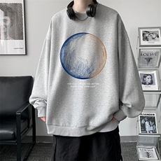 S6330-P28秋季圆领卫衣男大码韩版宽松长袖外套，男装卫衣，电商A040