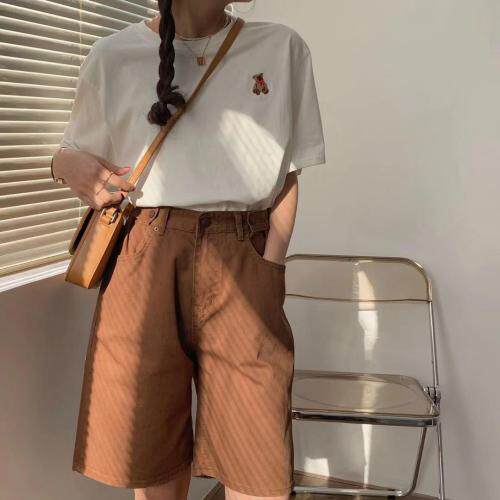 当下小熊t搭配ins风短裤，女装，roobora