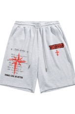 白底23新款夏季印花时尚百搭休闲潮流五分裤短裤A89P35控58，男装牛仔裤，电商A247-1