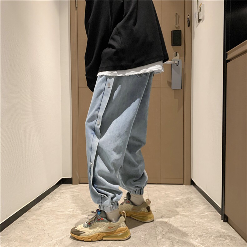 秋冬装男士宽松牛仔裤工装裤潮流中性束脚裤子k190-p40控价59，男装牛仔裤，星座1008-1