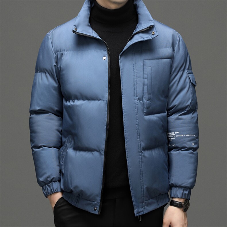 中年男士立领纯色棉服冬季加厚保暖男装新款棉衣商务休闲外套,男装棉衣,电商B212（原钱塘6029）