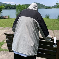 设计感拼色连帽防晒服男夏装外套J595P40，男装夹克，星座1116-2