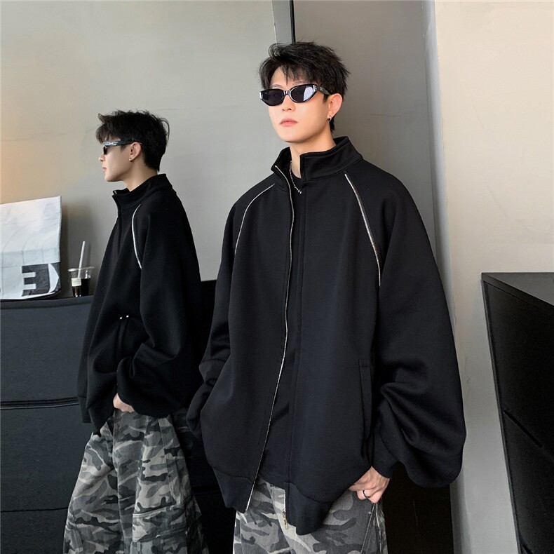 立领卫衣外套男女秋冬季短款拉链开衫运动休闲夹克JK705-68,男装夹克,电商C307