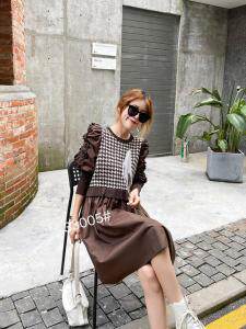 针织拼接连衣裙，女装连衣裙，千百莲