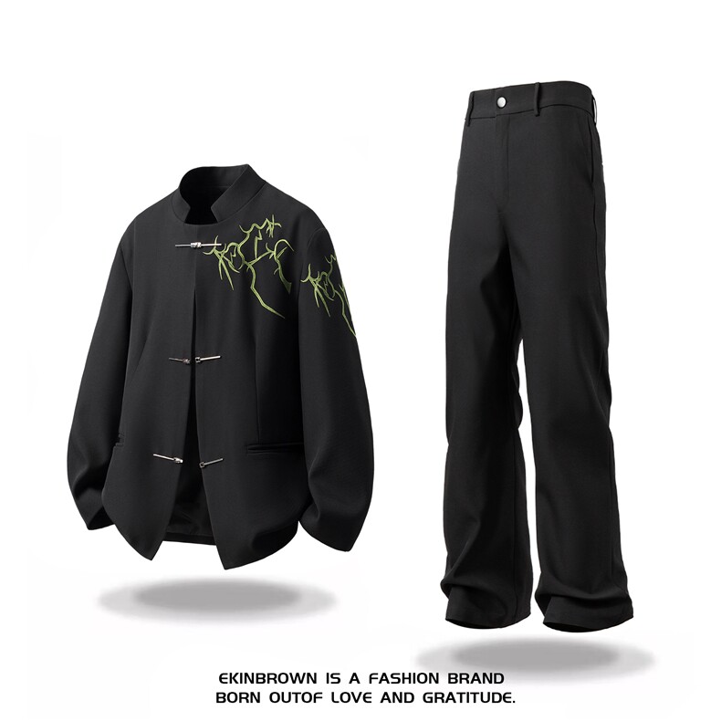 西服立体绣95%绦纶5%氨纶M-5XL大码XF78058P90控139西裤78151P45，男装西服，星座227-7