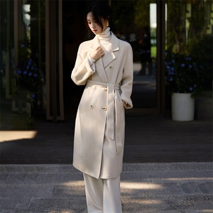 2025年秋季新款百搭长款大衣,女装双面呢大衣,暖烁特种纱工厂店