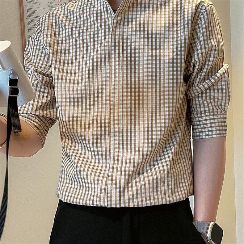 网络图现货新款长袖衬衫商务休闲时尚男装衬衣男打底衫RA682-P48,男装衬衫,星座1005-4