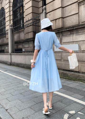 【现货】夏装新款小众甜美超仙提花面料连衣裙，女装连衣裙，东洋天堂之花