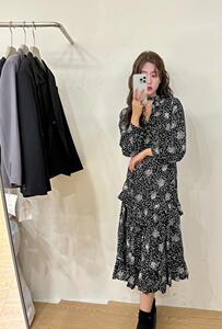 春季新品韩版花色连衣裙图片