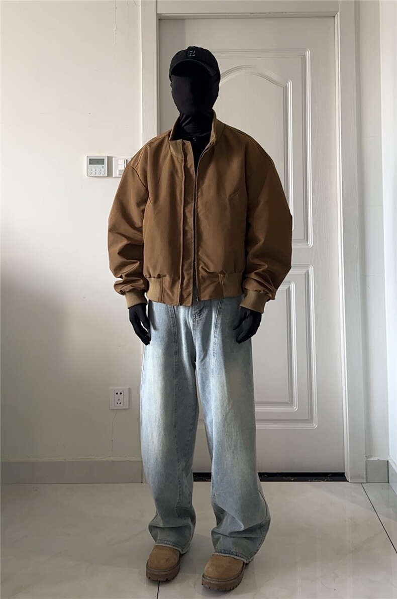 JK15-特P65现货主推美式高街立领棒球飞行夹克短款外套男,男装夹克,电商B327