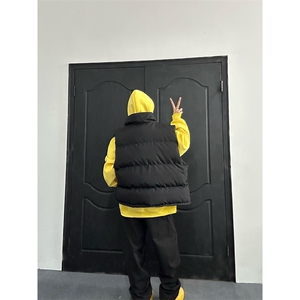 现货5W件冬季三防硬挺boxy短款立领棉衣马夹外套加厚马甲保暖棉服图片