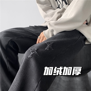 2025冬季新款复古星星刺绣加绒加厚牛仔裤A316-1--K1208P68控85图片