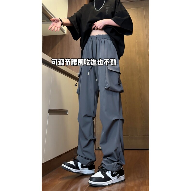伞兵裤抽绳束脚卫裤梭织运动工装裤 SK259 P48图片