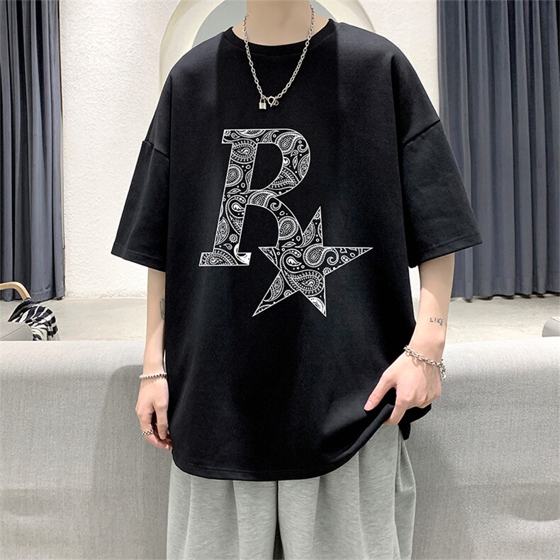 230g重磅纯棉短袖t恤男大码半袖半截袖DX17328-P20,男装T恤,电商A040